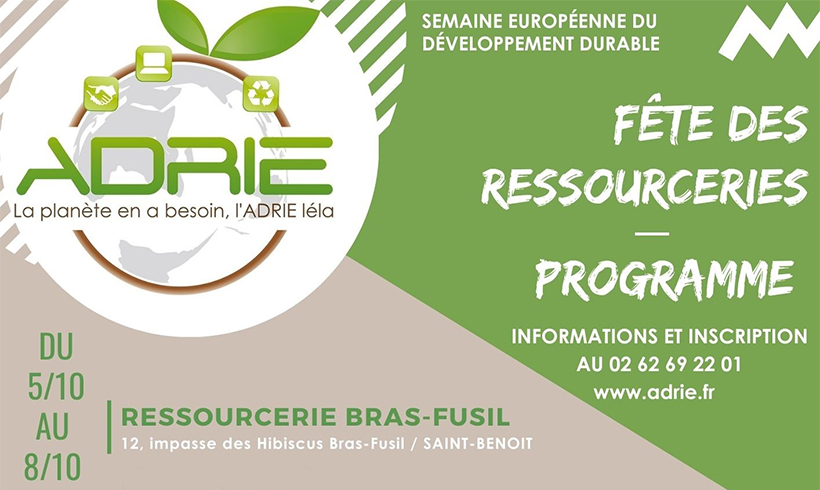 Fête des ressourceries à la ressourcerie de Bras-Fusil, du 5 au 10 octobre Fête des ressourceries à la ressourcerie de Bras-Fusil, du 5 au 10 octobre
