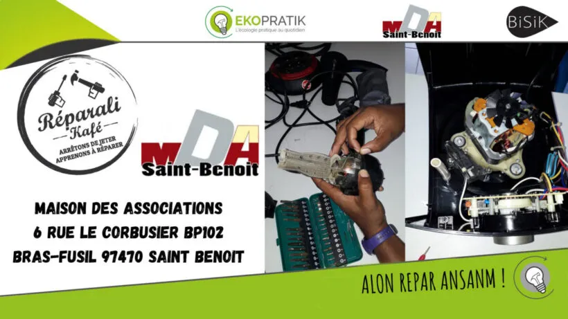 Réparer plutôt que jeter : RDV le 10 avril au Réparali Kafé à Saint-Benoît Réparer plutôt que jeter : RDV le 10 avril au Réparali Kafé à Saint-Benoît