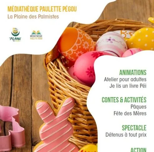 Le programme du mois d&rsquo;avril 2026 pour la médiathèque Paulette Pégou