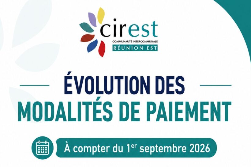 Évolution des modalités de paiement dans les régies de la CIREST au 1er septembre 2026 Évolution des modalités de paiement dans les régies de la CIREST au 1er septembre 2026