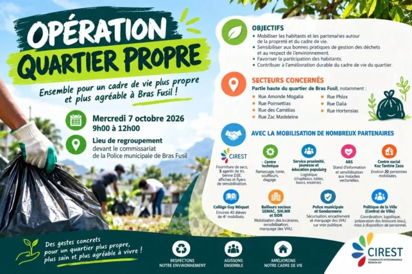 Bras-Fusil : habitants, jeunes et partenaires mobilisés pour l’opération « Quartier propre » Bras-Fusil : habitants, jeunes et partenaires mobilisés pour l’opération « Quartier propre »
